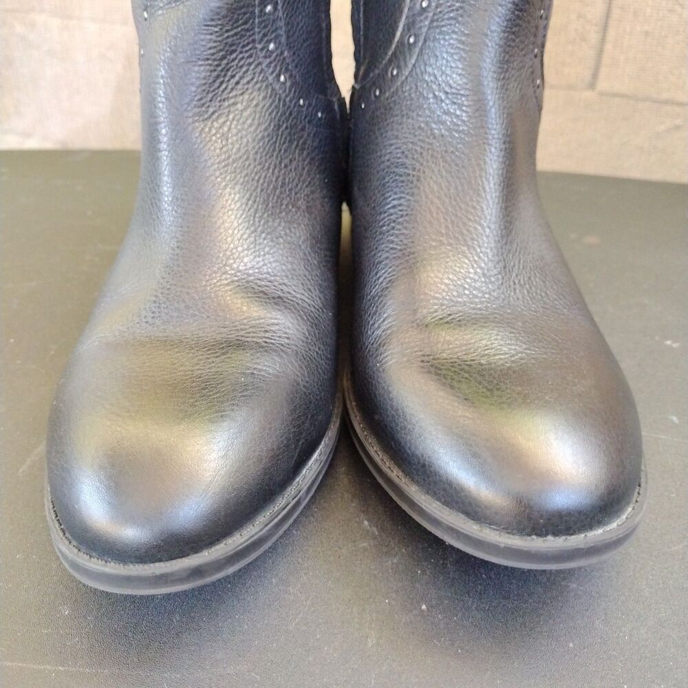 Sam Edelman Prina 2 Black Leather Tall Knee-High Riding Boot Size 9W Wide Calf - Picture 4 of 9